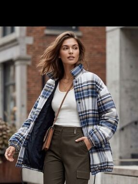 TNA Plaid Jacket size L